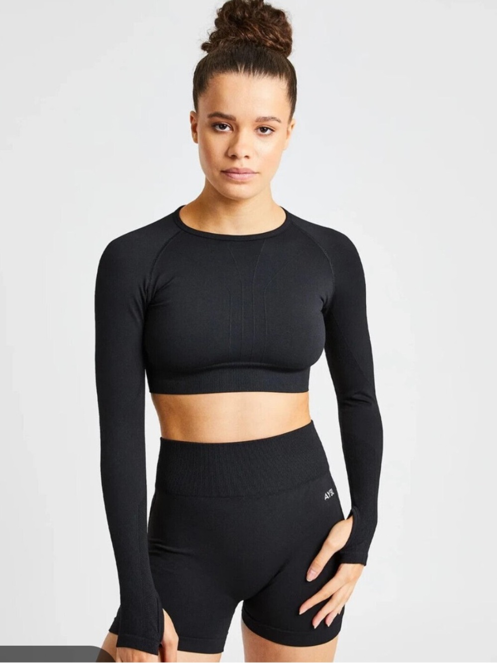 NWT AYBL Pulse Ombré Seamless Long Sleeve Crop Top